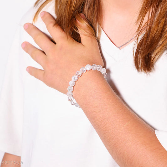 Bracelet cristal de roche irisé