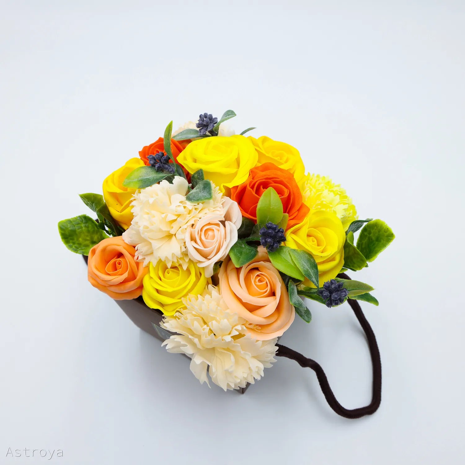 Panier de fleurs de savon