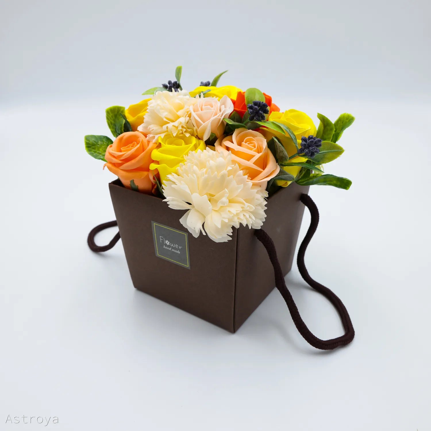 Panier de fleurs de savon