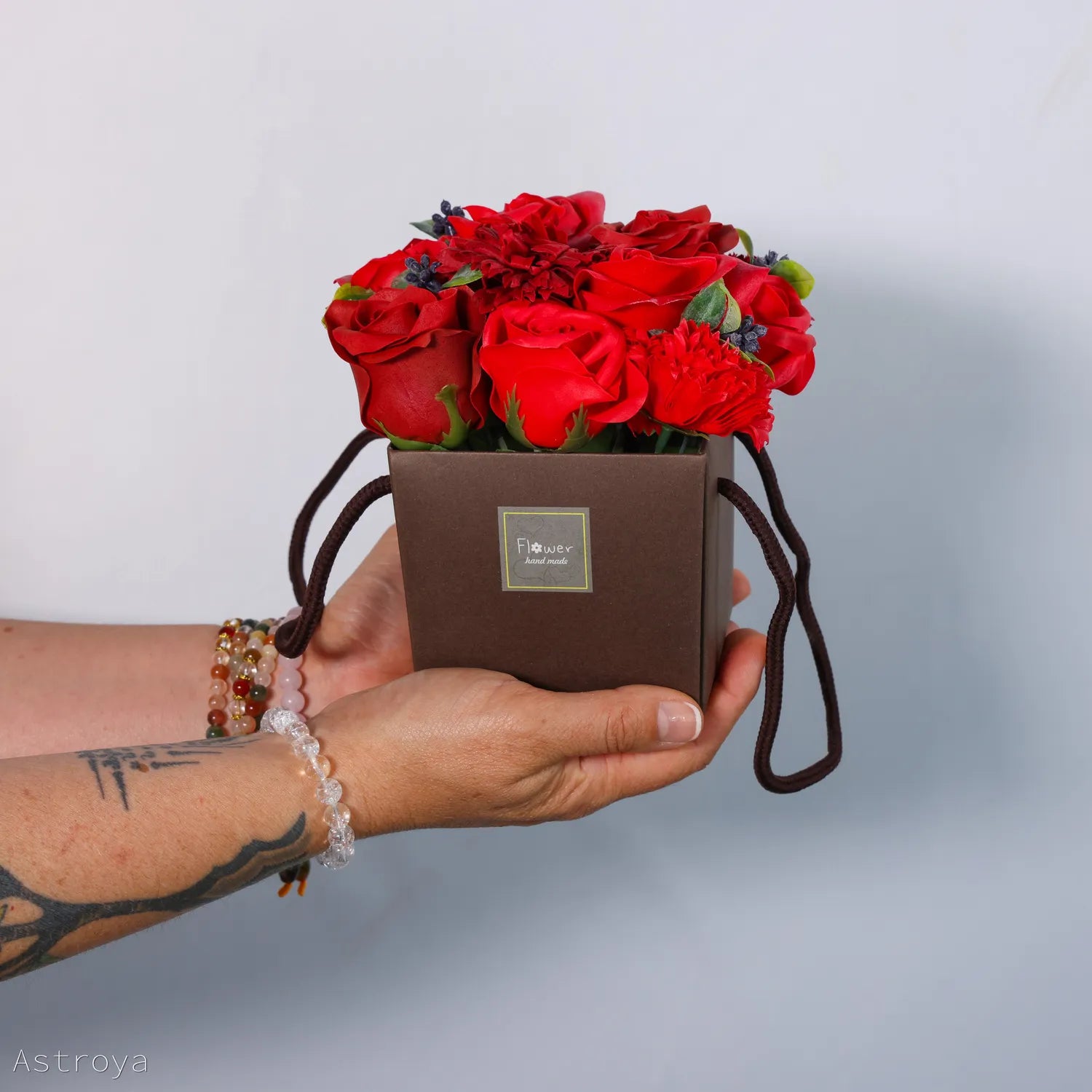 Panier de fleurs de savon