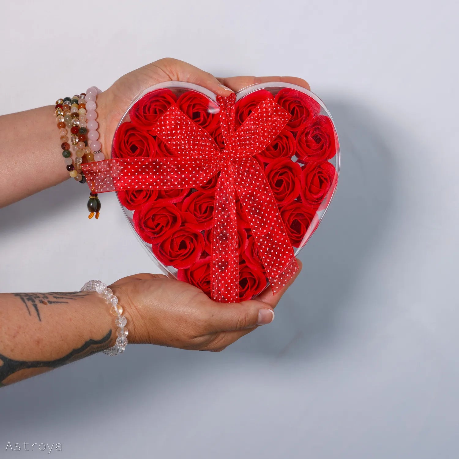 Fleurs de savon - Coeur de 24 roses