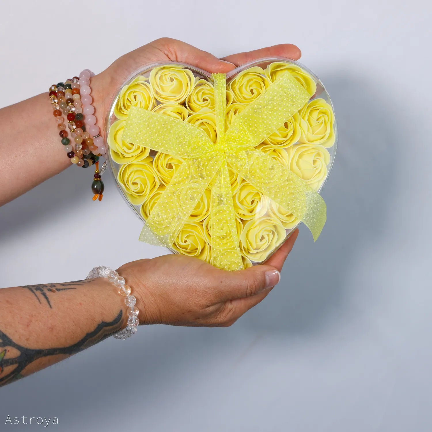 Fleurs de savon - Coeur de 24 roses