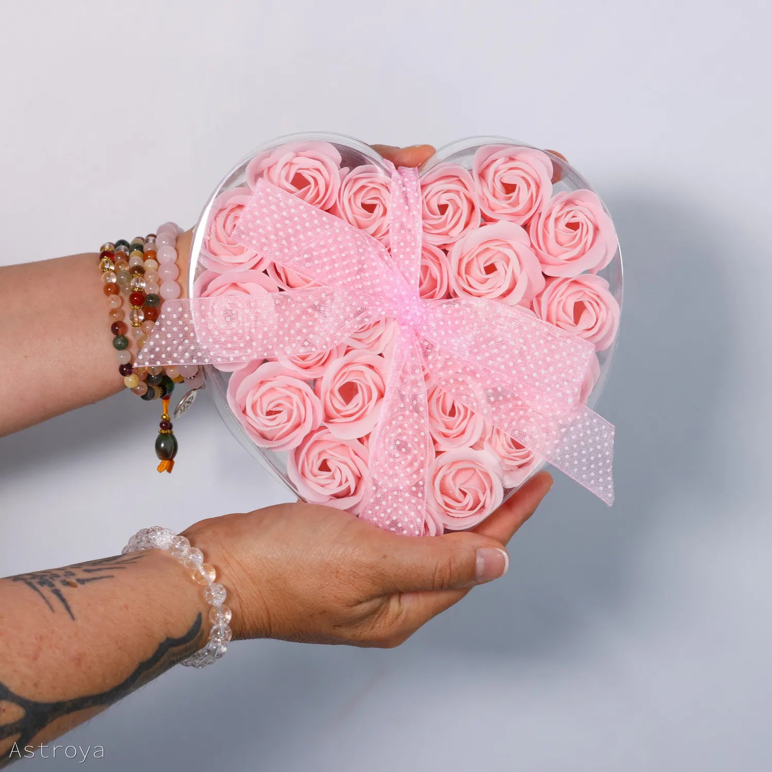 Fleurs de savon - Coeur de 24 roses