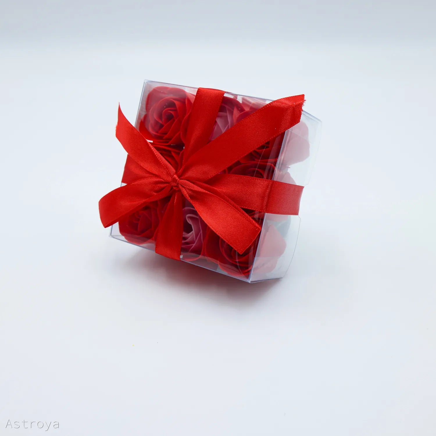 Boite de 9 roses rouges de savon. Idée cadeau originale.
