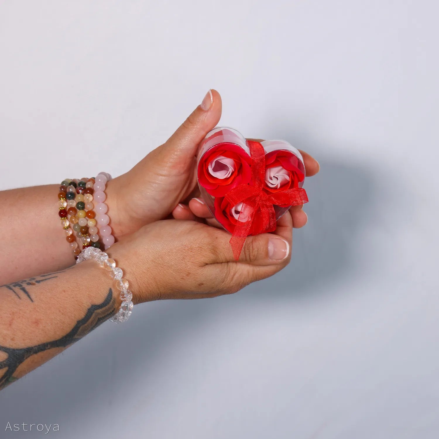 Fleurs de savon - Coeur de 3 roses