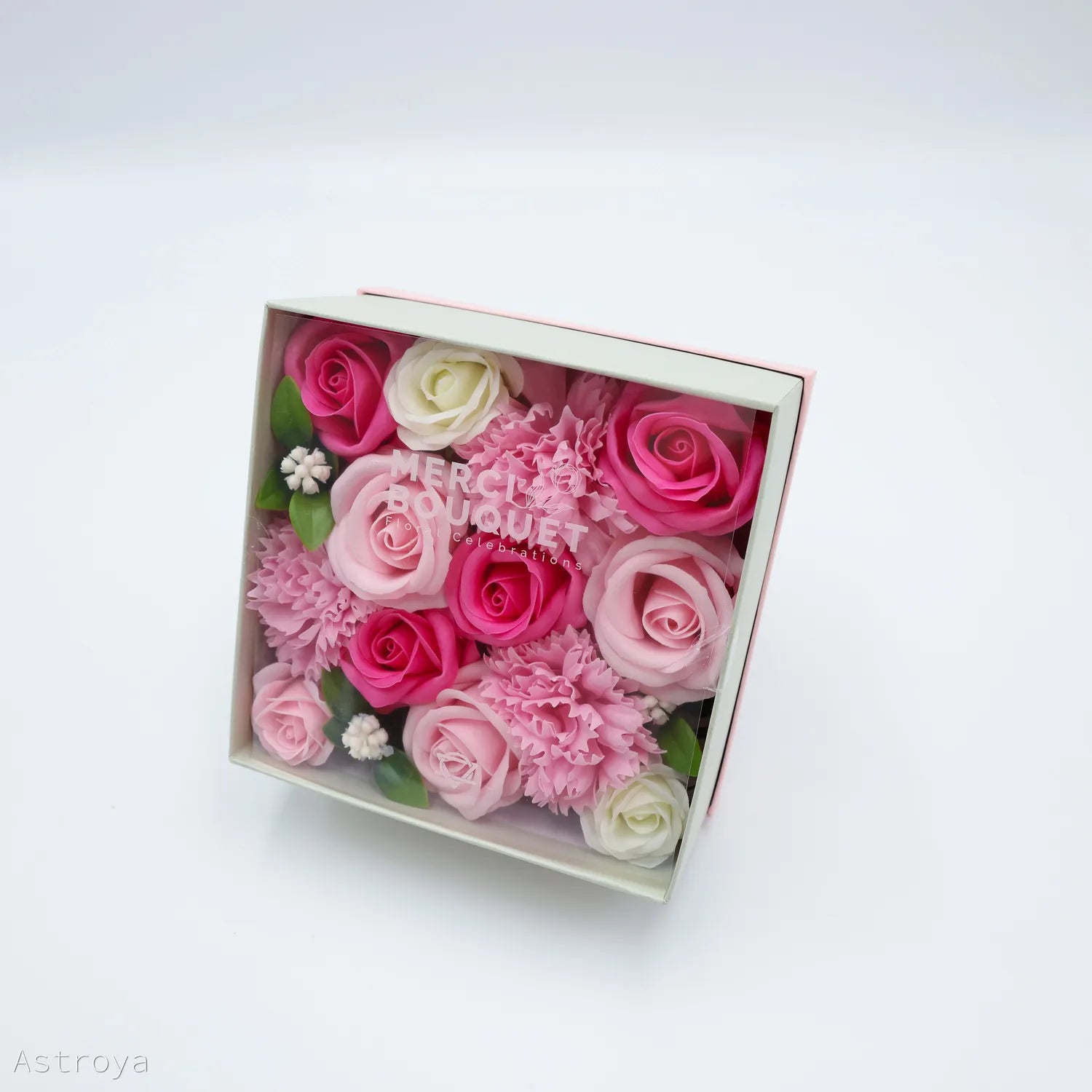 Fleurs de savon - coffret carré