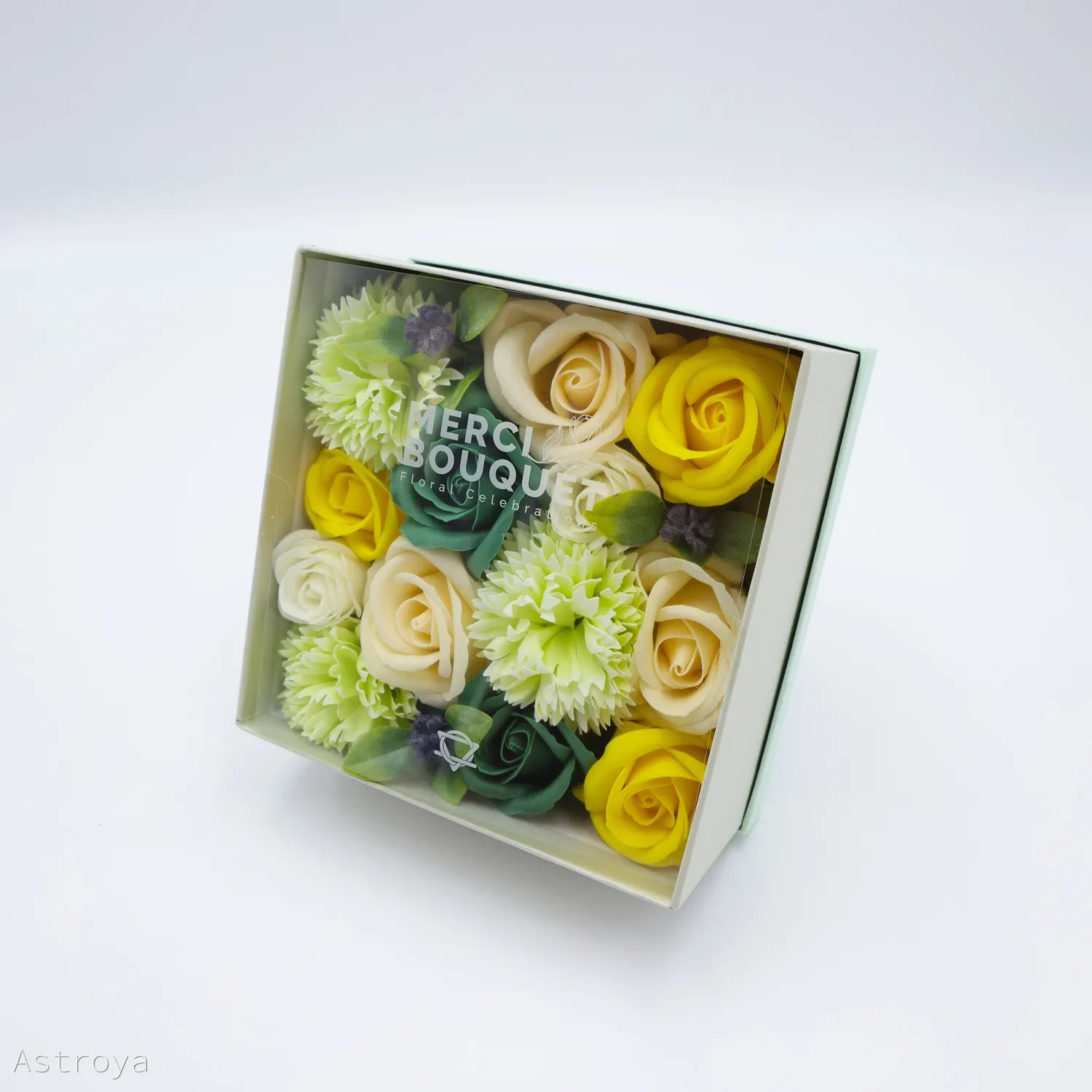 Fleurs de savon - coffret carré