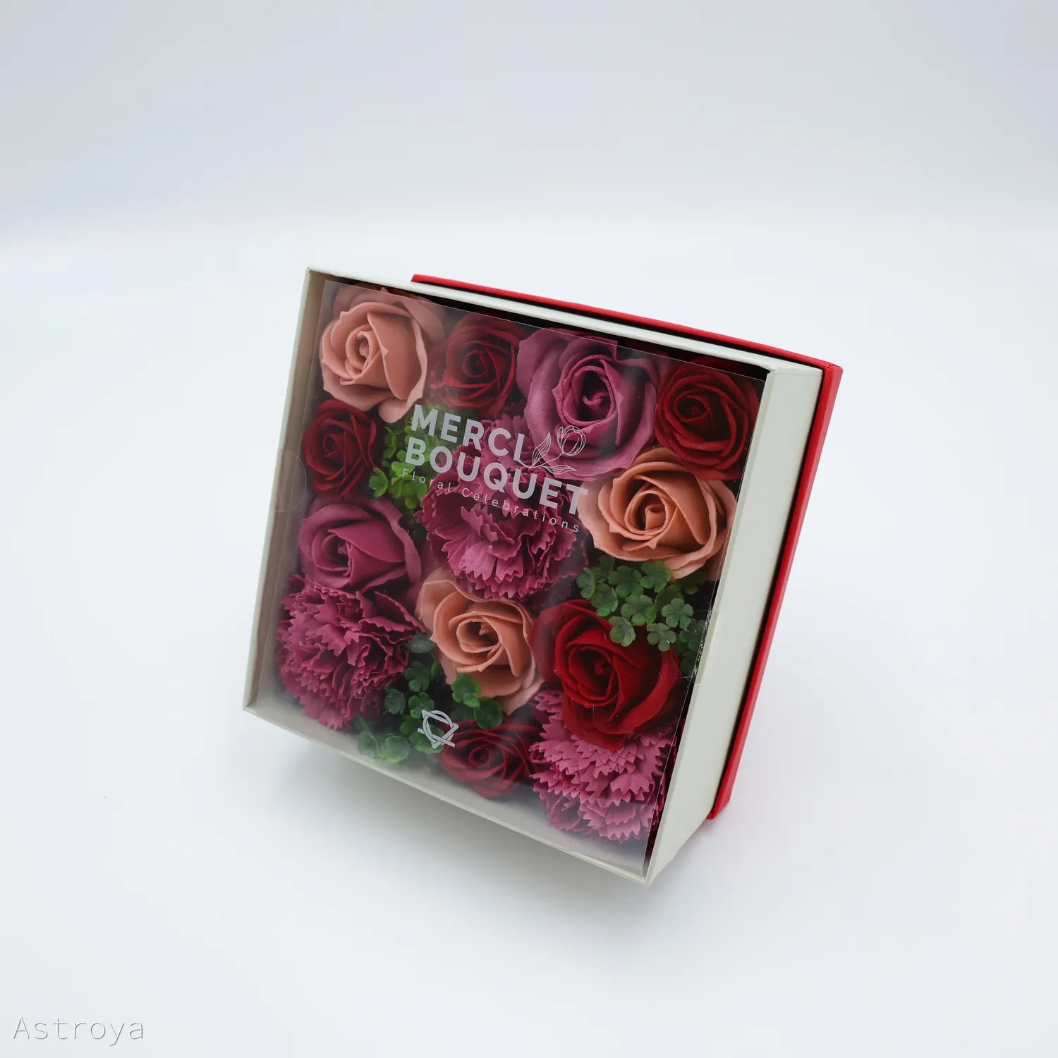 Fleurs de savon - coffret carré