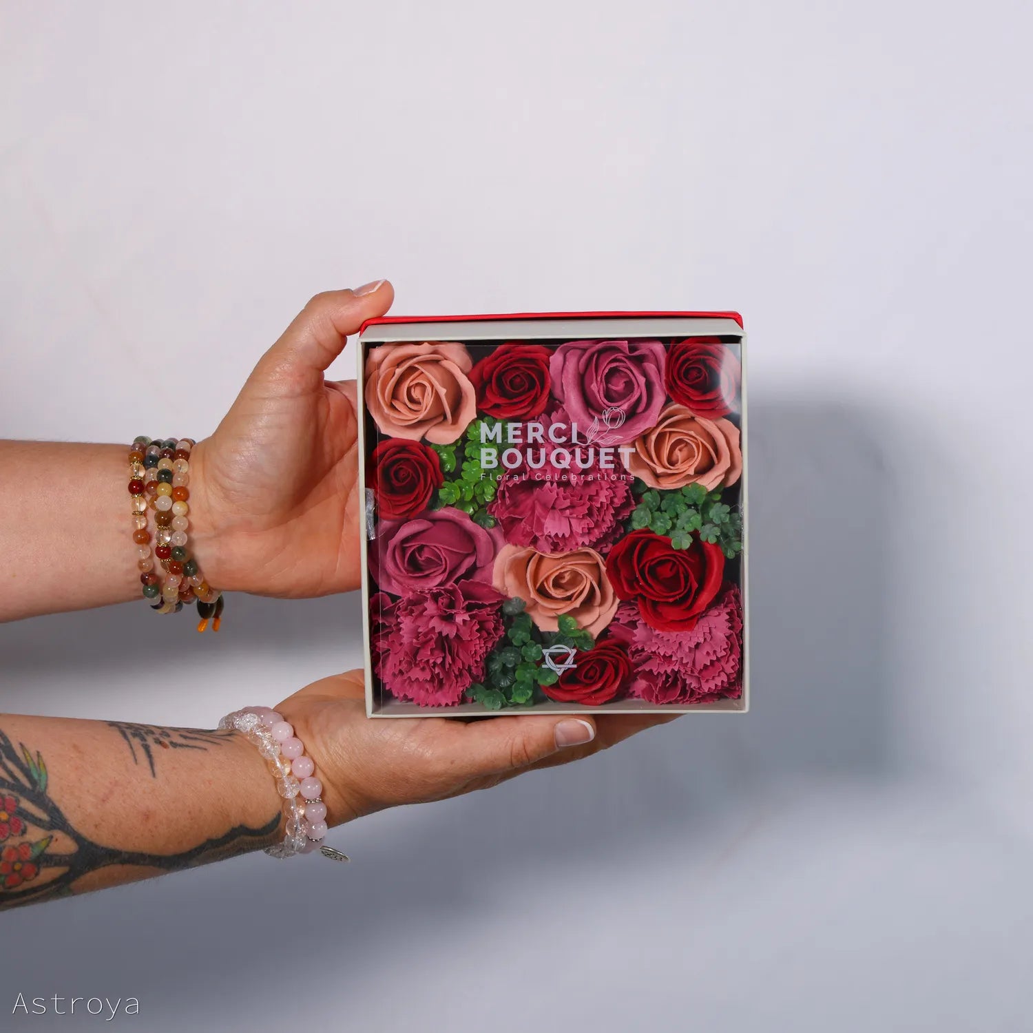Fleurs de savon - coffret carré