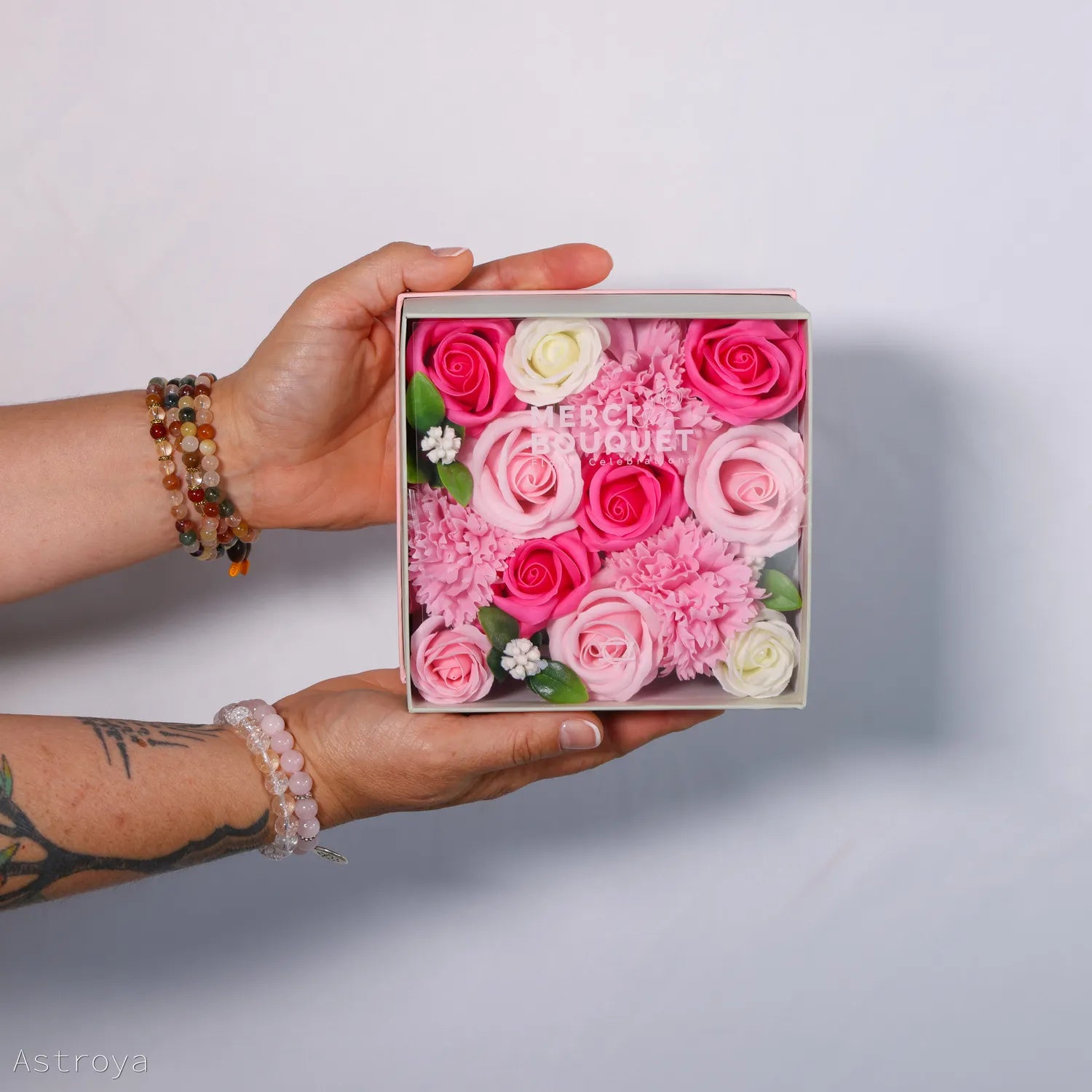 Fleurs de savon - coffret carré