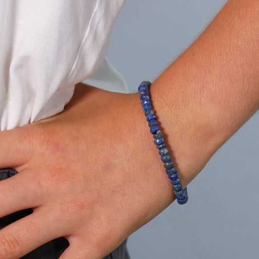 Bracelet Lapis Lazuli à facettes 6mm