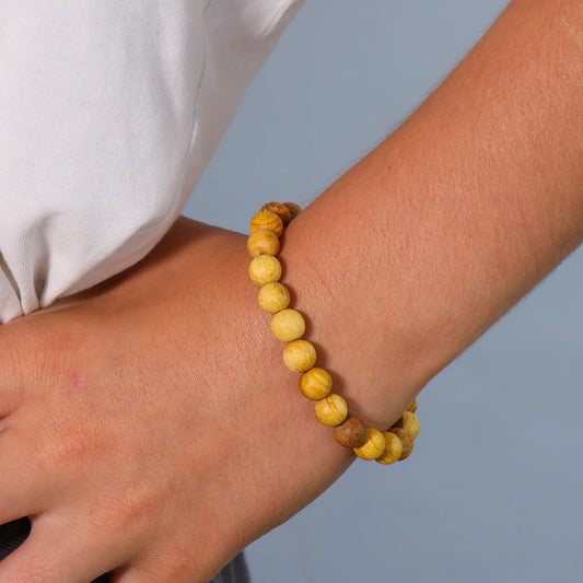 Détails du Bracelet Palo Santo perles rondes - 8 mm