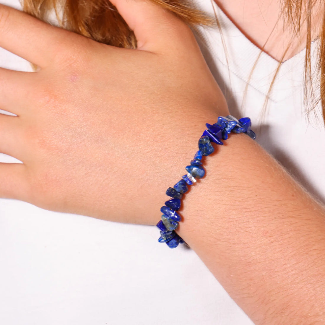Détails du Bracelet chips de Lapis Lazuli