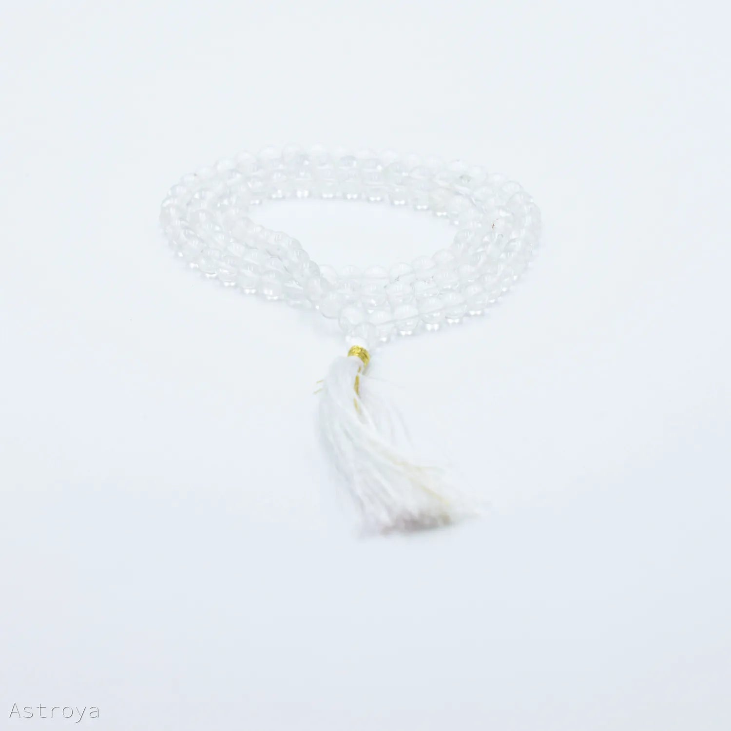 Mala Cristal de Roche | 108 perles - vue de profil