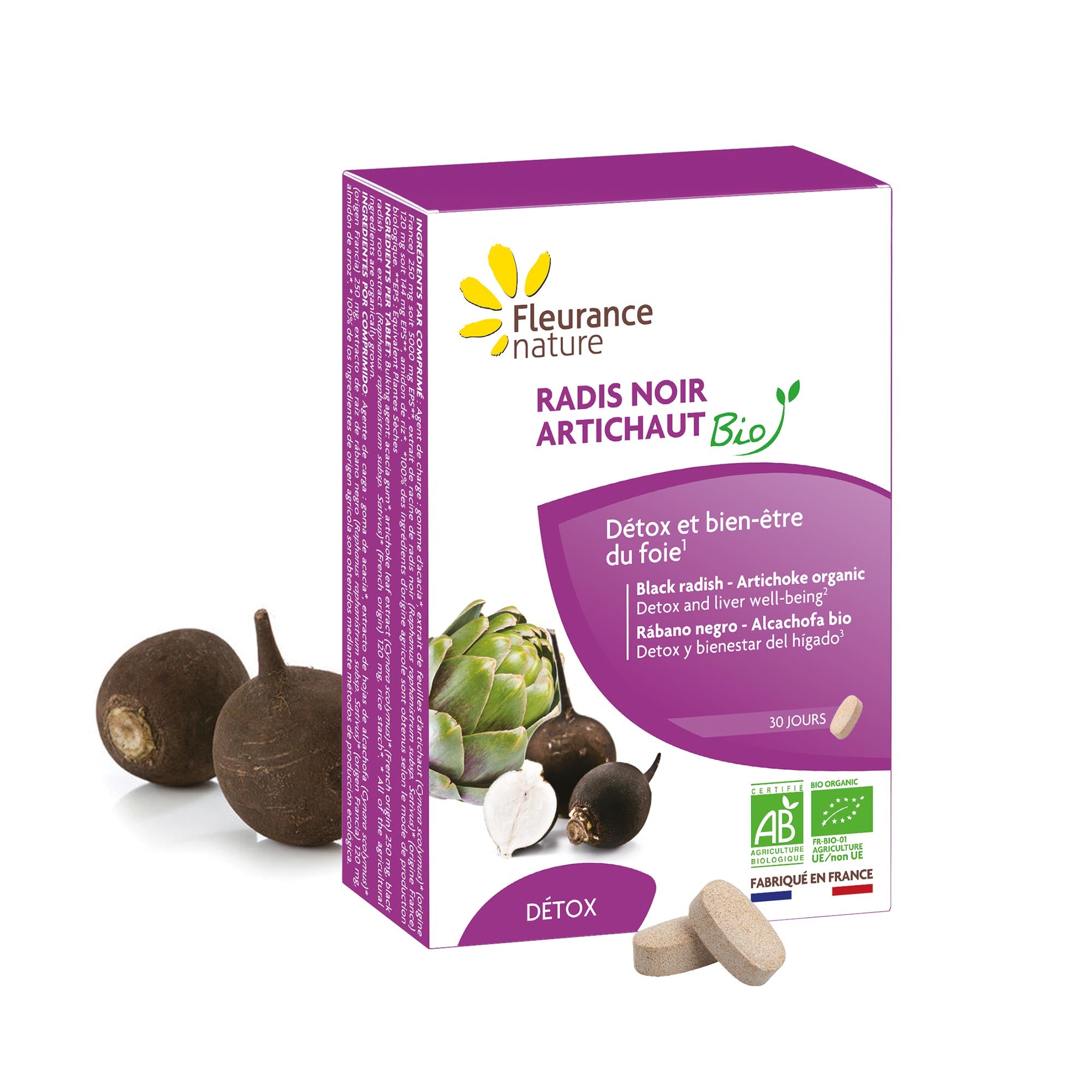 Radis noir - artichaut BIO en comprimes