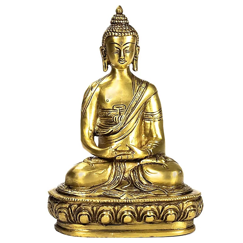 Bouddha Amithaba laiton monochrome – vue 3