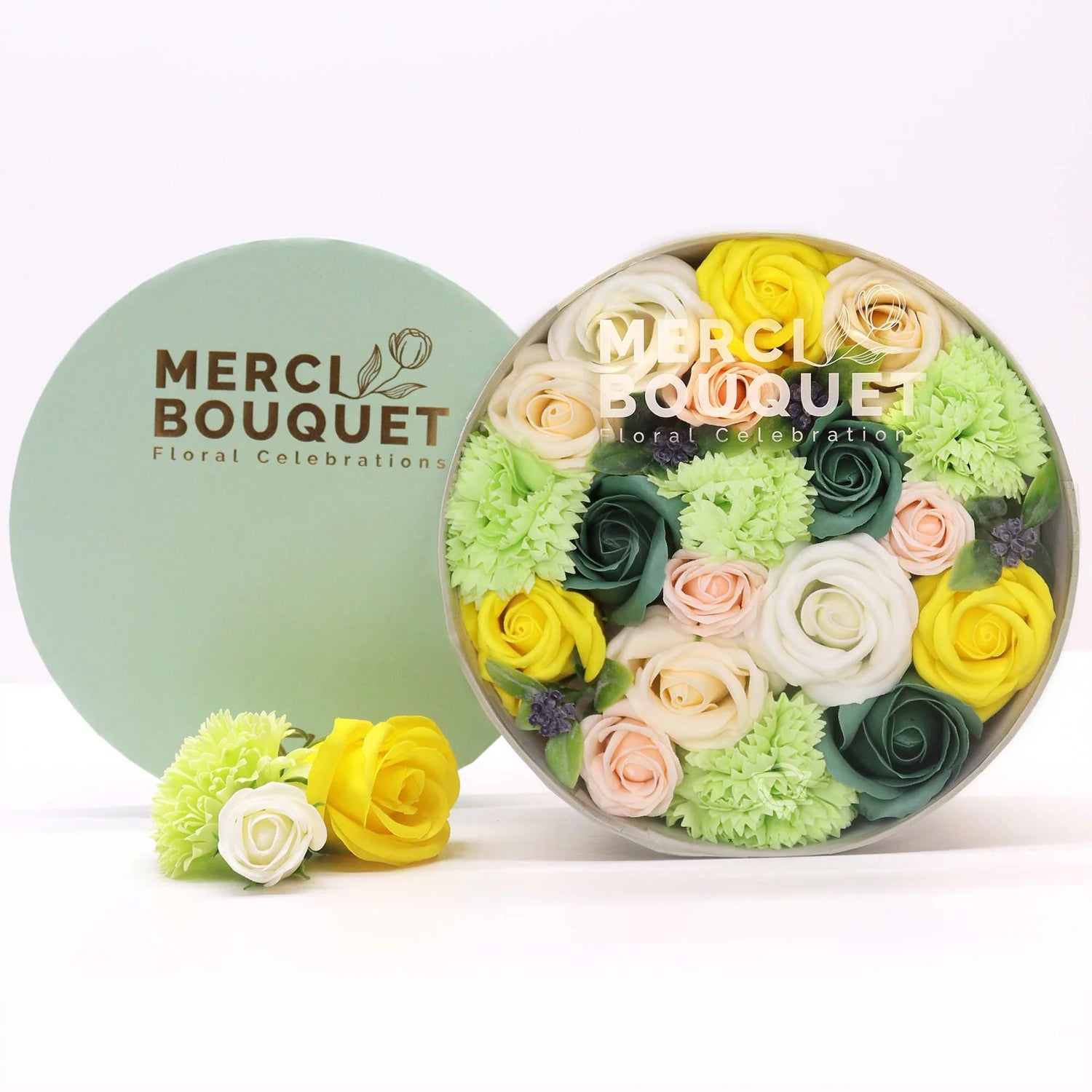 Boîte de fleurs de savon