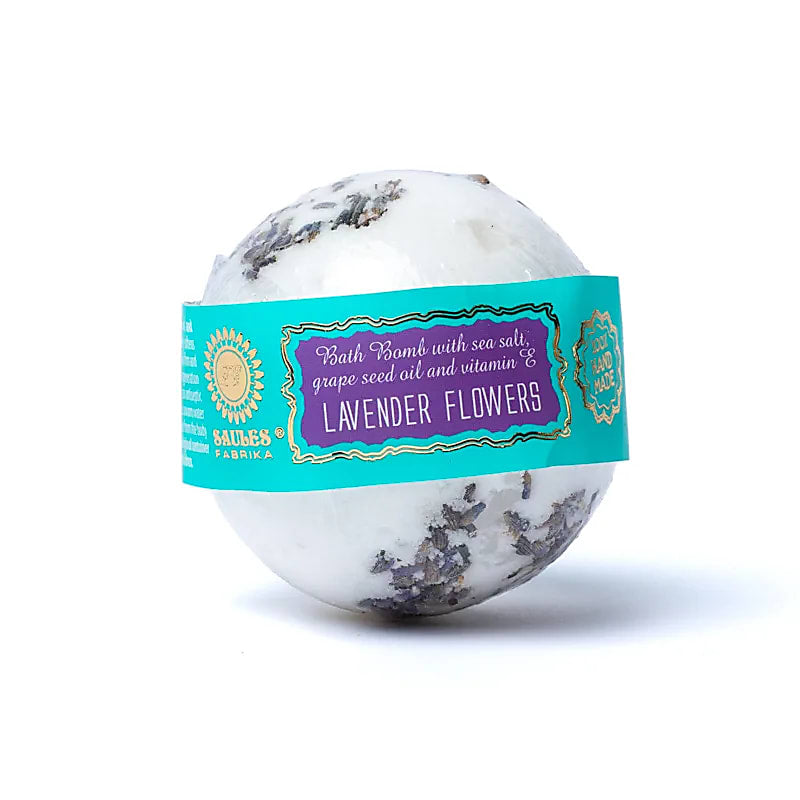 Bombe de bain Fleurs de Lavande emballée - rituel parfumé