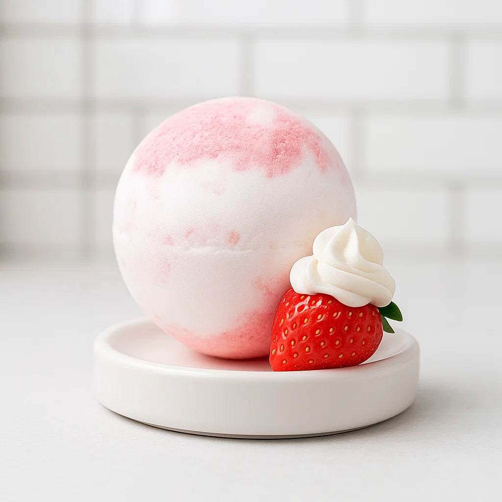 Bombe de bain - Fraises & Crème