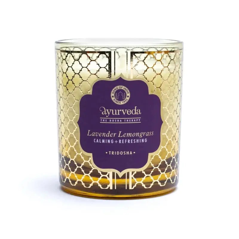 Bougie Ayurvédique Tridosha Lavande Citronnelle Verre