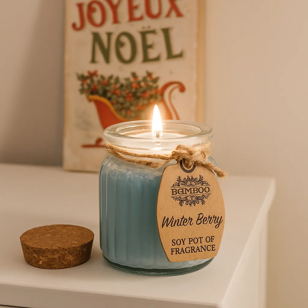 Bougie en cire de soja parfum fruits rouges – ambiance douce et gourmande pour la maison