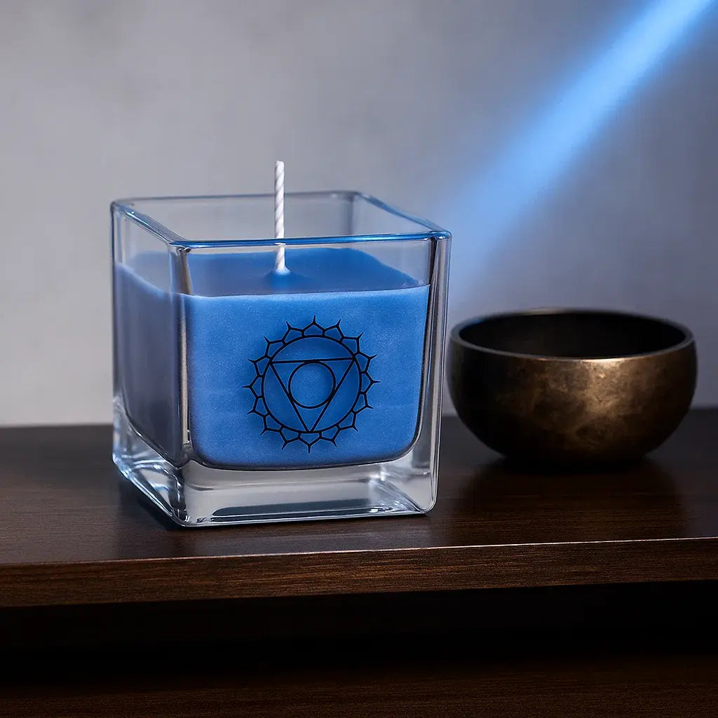 Bougie chakra bleu