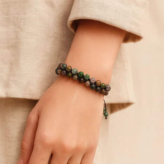 Bracelet Agate double rang