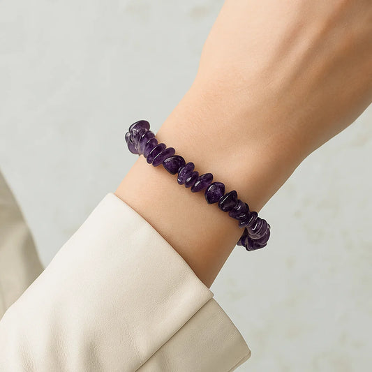 Bracelet chips d'Améthyste