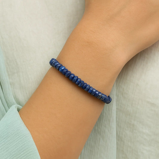 Bracelet Lapis Lazuli à facettes 8mm