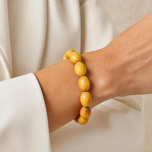 Bracelet Palo Santo perles ovales - 10 mm