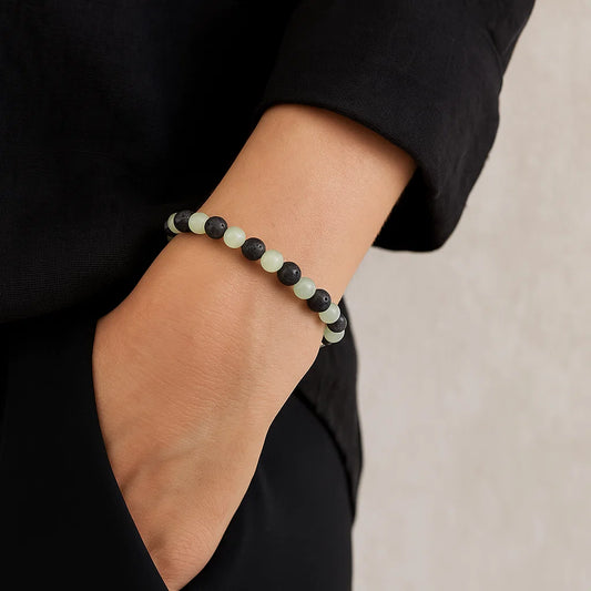 Bracelet en pierre de lave / Aventurine
