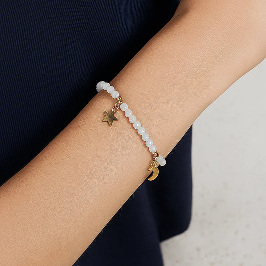 Bracelet Pierre de Lune | charms Astres