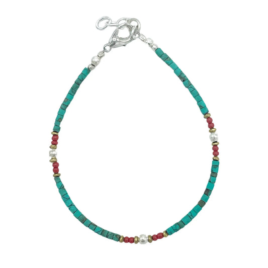 Bracelet de pierres précieuses - Turquoise & Pierres