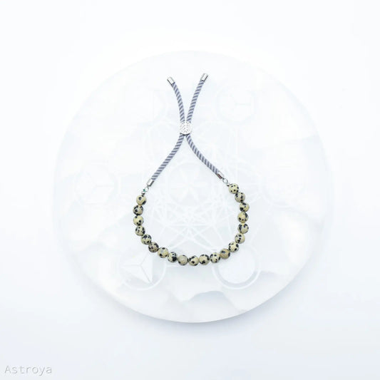 Bracelet en pierre naturelle plaqué argent 925 | Howlite Blanche