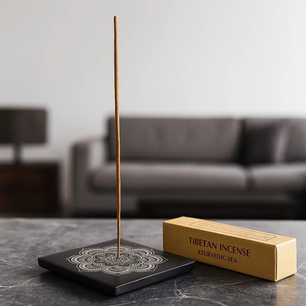 Brûleur encens en stéatite - Mandala