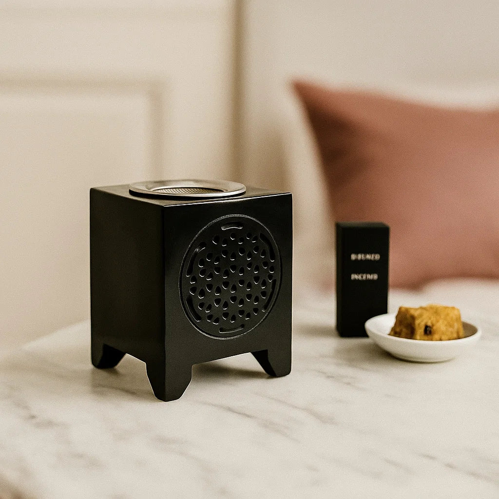 Brûleur encens en stéatite - Fleur de Vie