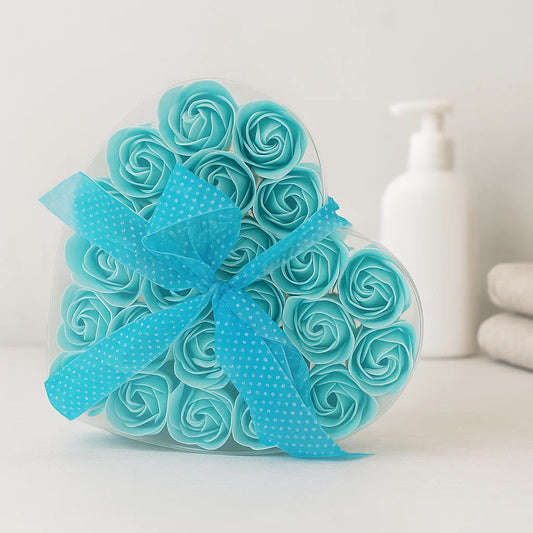Fleurs de savon - Coeur de 24 roses