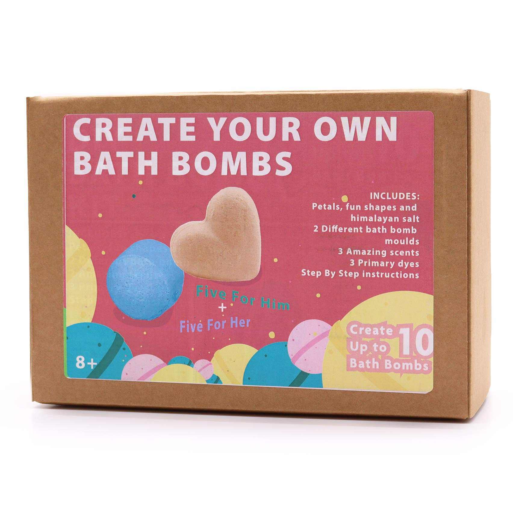 Coffret DIY Bombes de bain - Rose et Bubblegum
