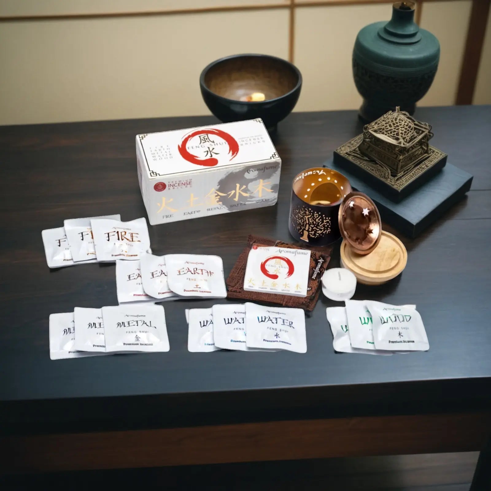 Coffret Aromafume Feng Shui : Diffuseur + briques d&