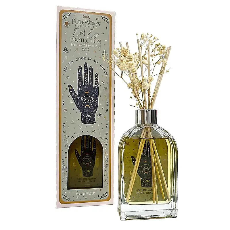 Diffuseur de parfum Protection du Mauvais Œil avec packaging – Palo Santo & Patchouli
