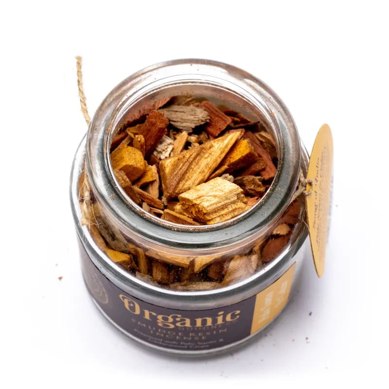 Encens résine Palo santo et Cèdre vue de haut