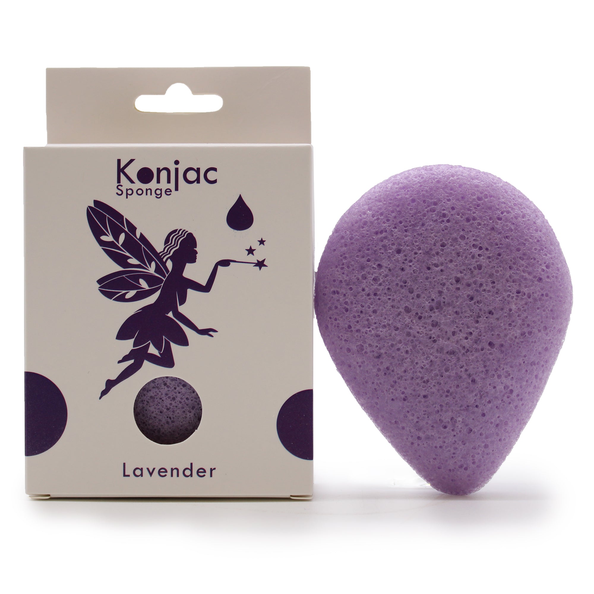 Éponge Konjac Goutte - Parfums naturels - Lavande - Astroya