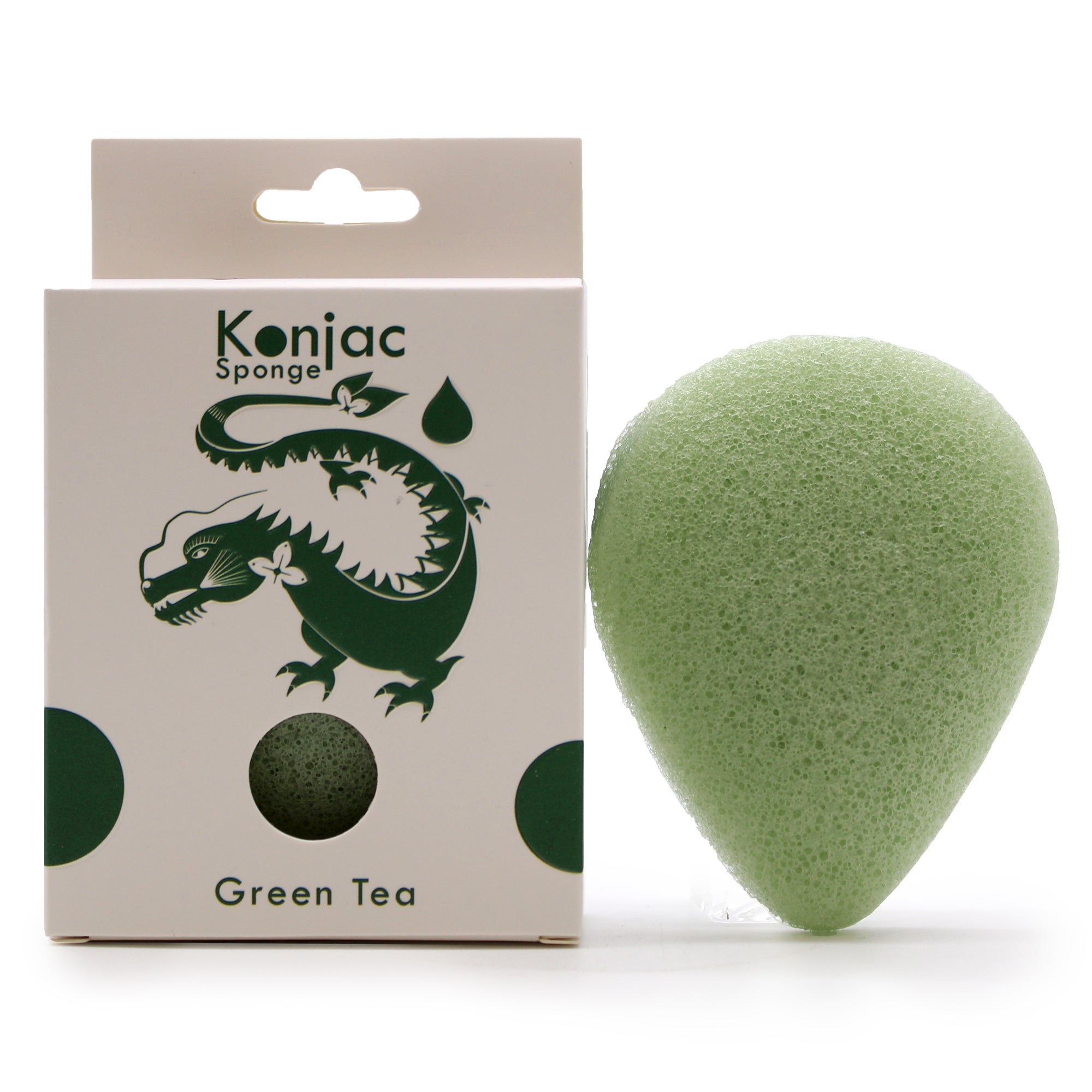 Éponge Konjac Goutte - Parfums naturels - Thé vert - Astroya