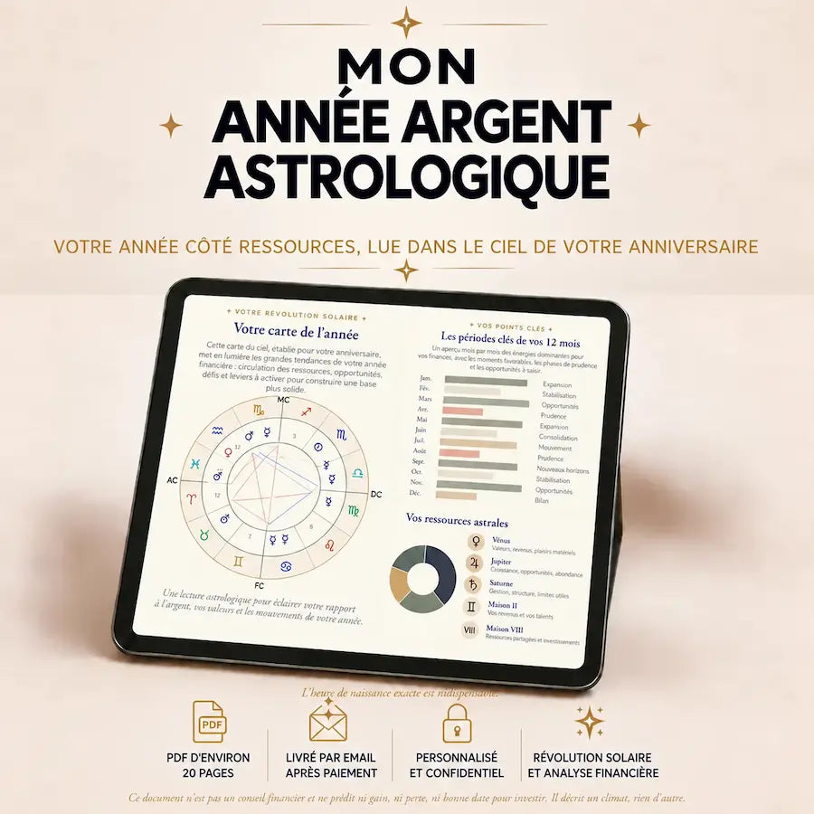 Mon année argent astrologique : atouts, vigilances et temps forts (PDF)