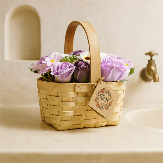 Panier de fleurs de savon - L