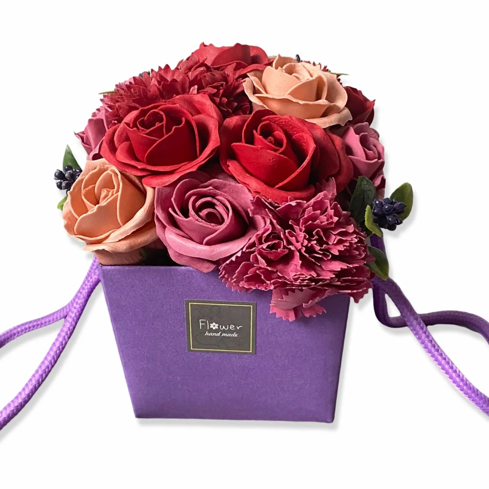 Panier de fleurs de savon