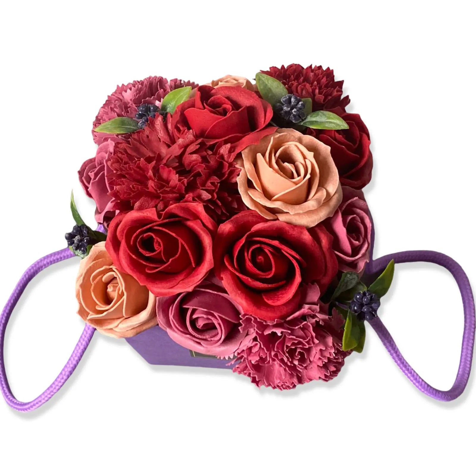 Panier de fleurs de savon