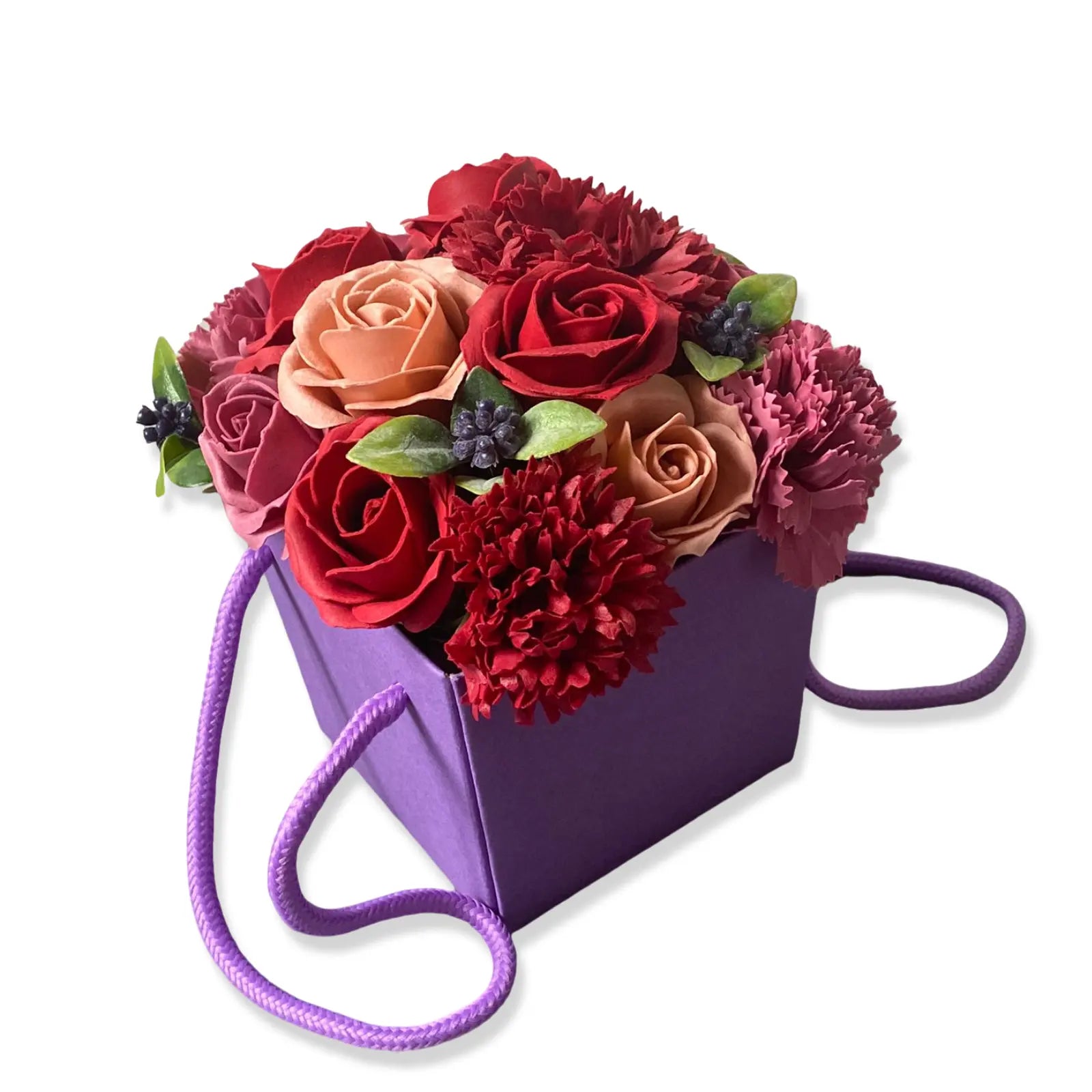 Panier de fleurs de savon