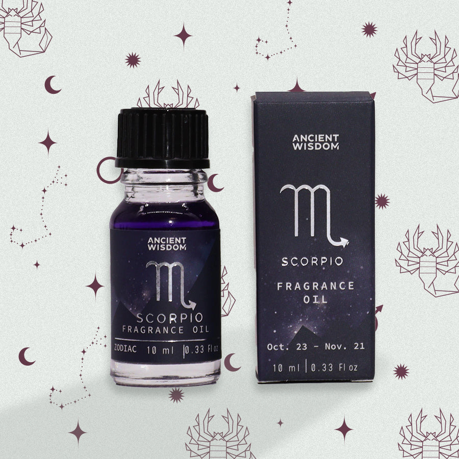 Parfum astro Scorpion : huile de parfum pailletée en flacon de 10ml