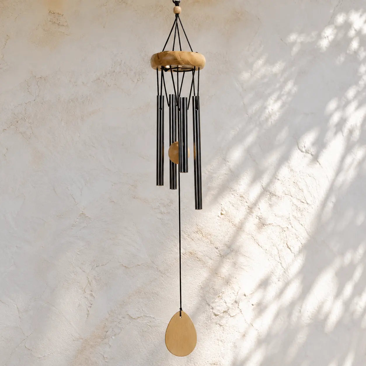 Petit carillon 4 tubes alu et bois - 14 cm